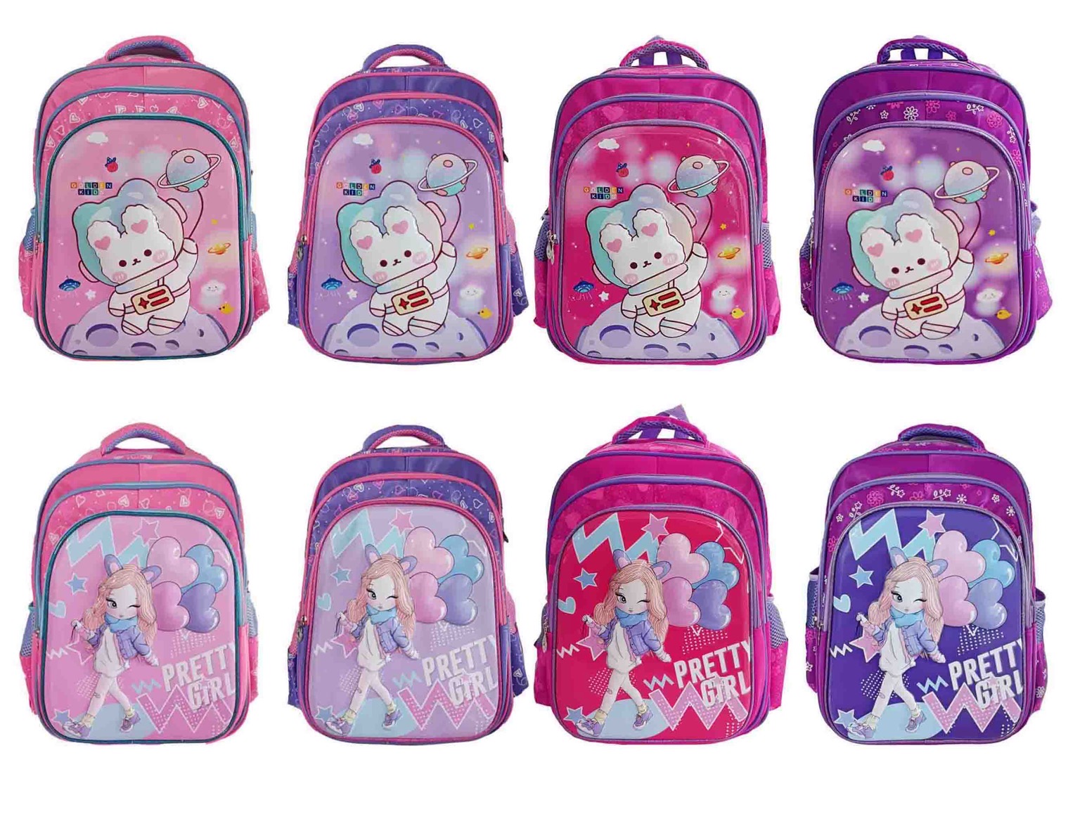 Girl's 3D school bags