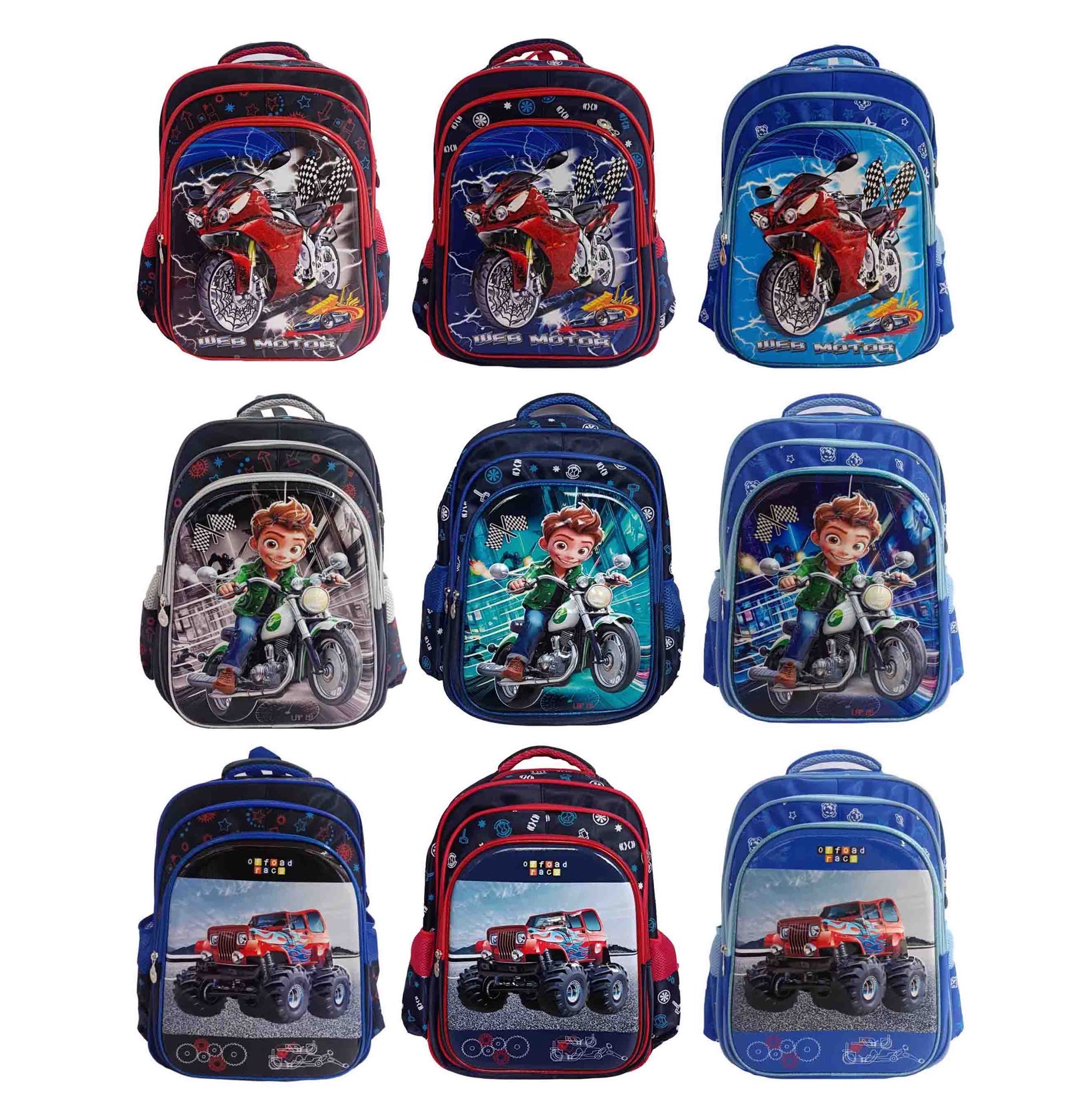Boy's 3D school bags